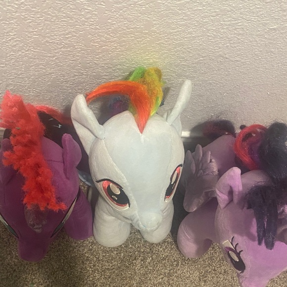 My Little Pony Plush Set - Purple, Light Blue, Lilac - Trio of Ponies - Picture 2 of 8